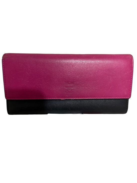 MCM Handbags - MCM Colorblock Wallet – Pink/Black Leather – Snap Closure